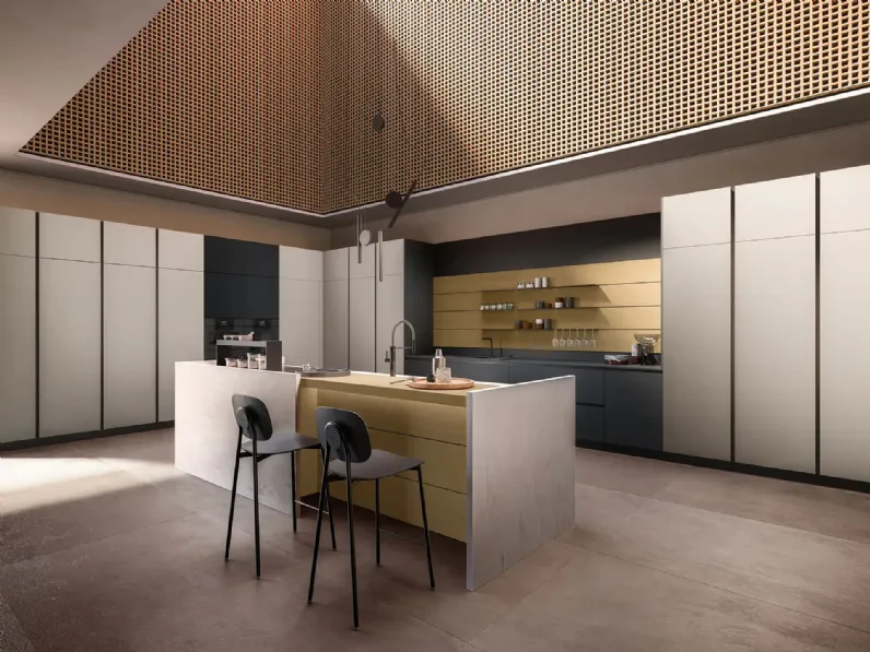 Cucina Design con isola Kappa Portrait 10 di Armony