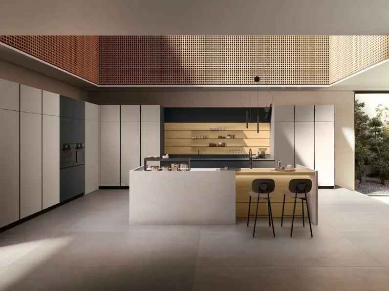 Cucina Design con isola Kappa Portrait 10 di Armony