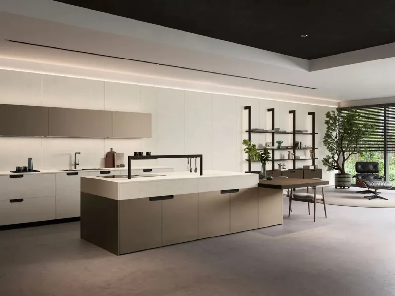Cucina Design con isola Kappa + Rho Portrait 05 di Armony