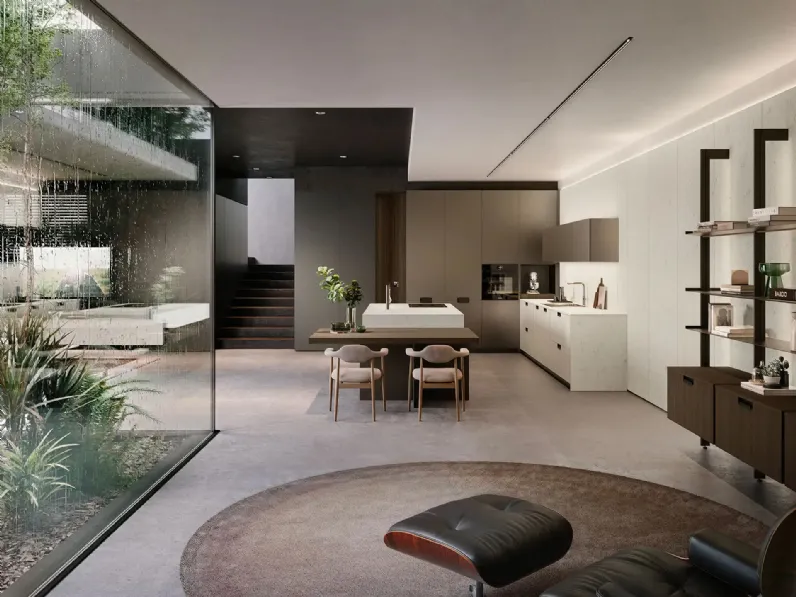 Cucina Design con isola Kappa + Rho Portrait 05 di Armony