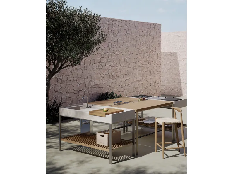 Cucina Design KGarden Outdoor a isola di Ernestomeda