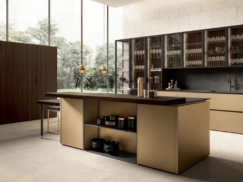 Cucina Design con isola Linea 30 HD di Composit