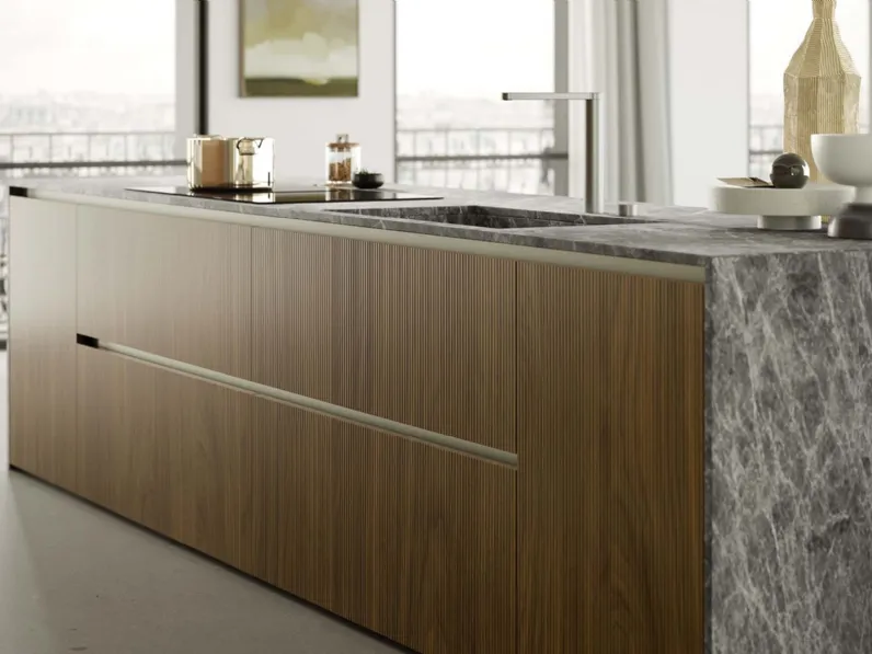 Cucina Design con isola Linea Luxe di Composit