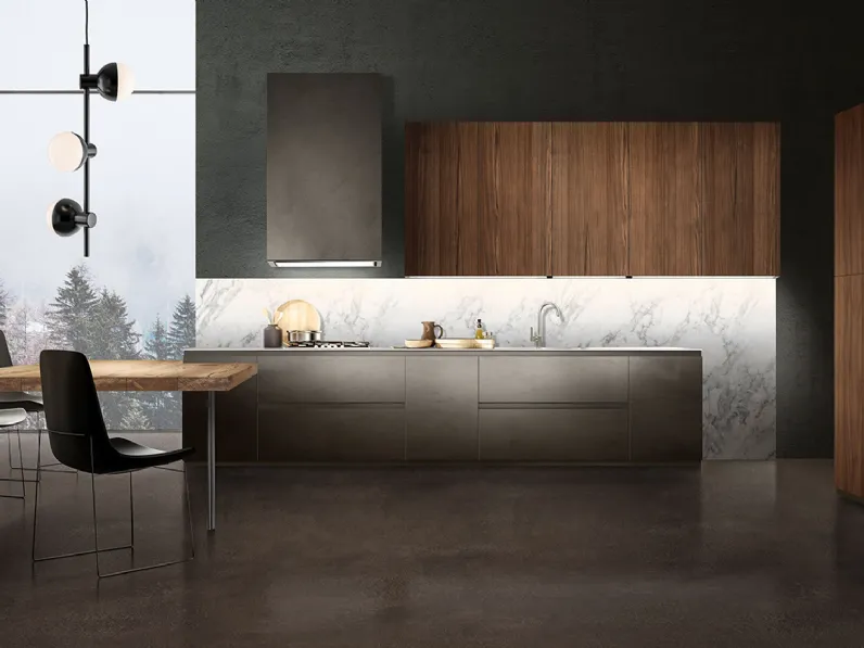 Cucina Design Linea Pure con penisola di Composit