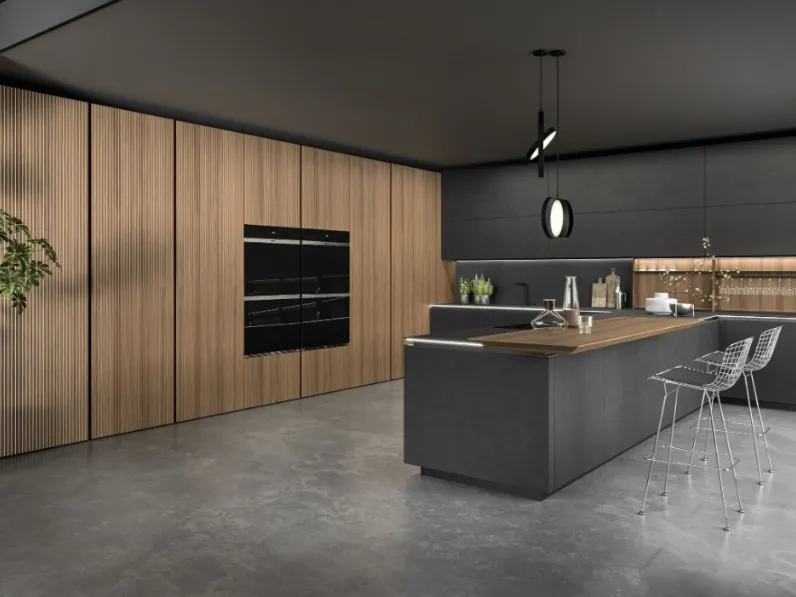 Cucina Design con penisola Link 01 di Snaidero