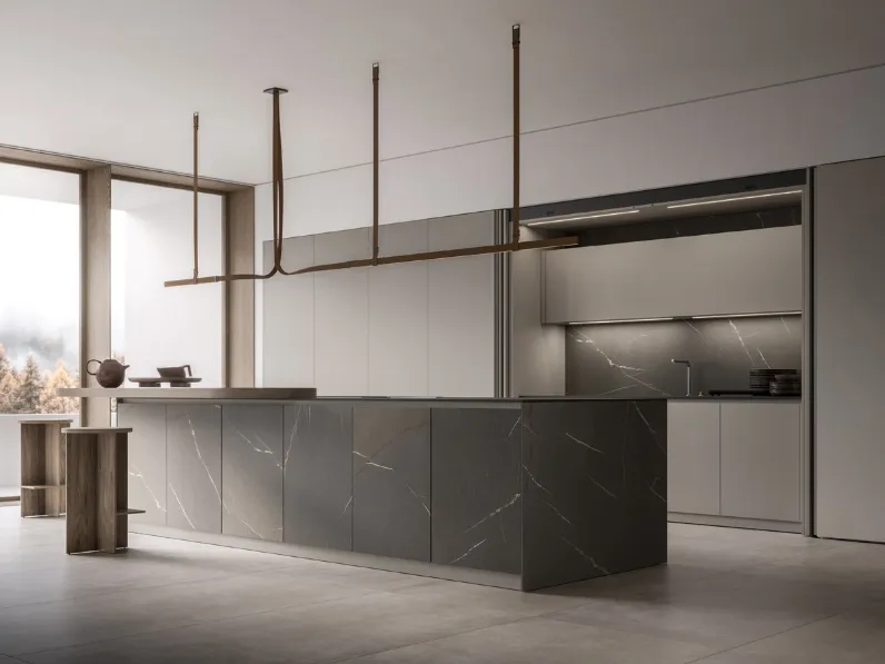Cucina Design con isola Materika 02 di Pedini