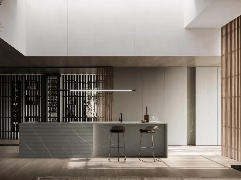 Cucina Design in pietra Blade Lab di Modulnova