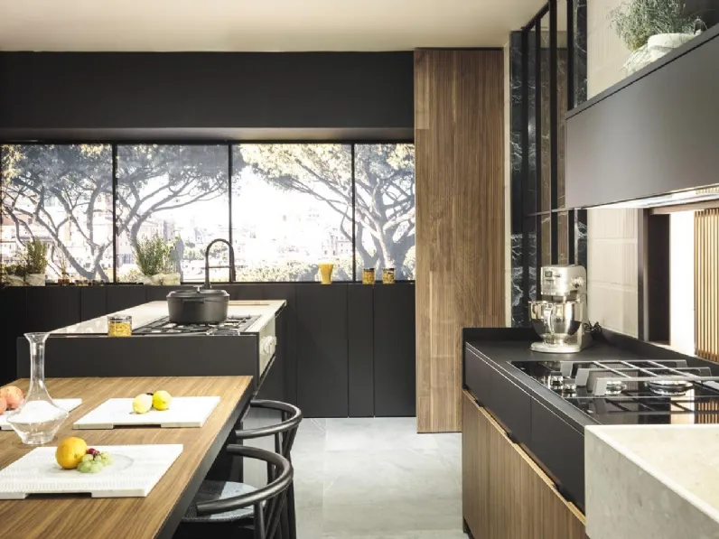 Cucina Design con penisola Monolite|Mediterraneum di Scic