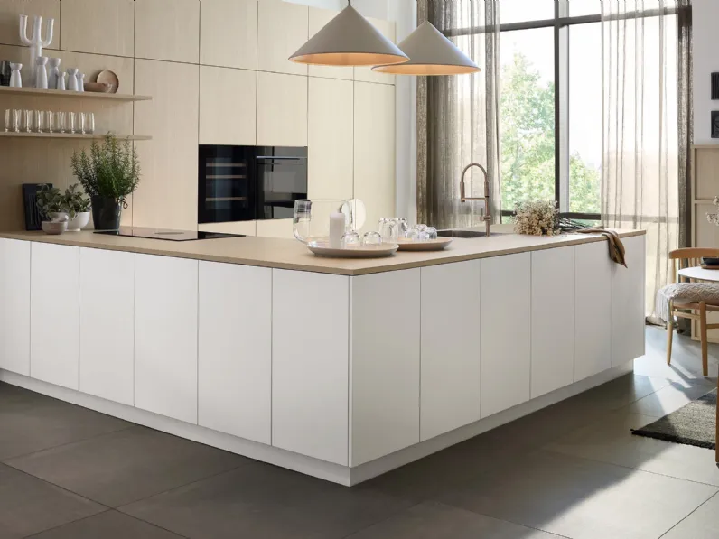 Cucina Design con penisola Neo Leaf 11 di Nolte