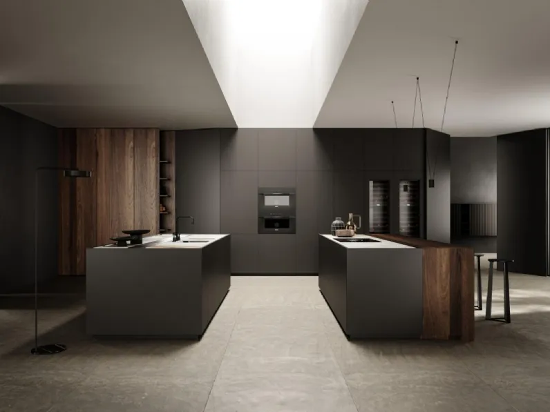 Cucina Design con doppia isola Twins New di Key Cucine