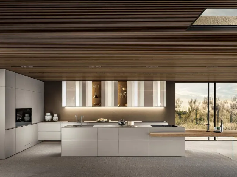 Cucina Design con isola NOW Project 2828 di Lago