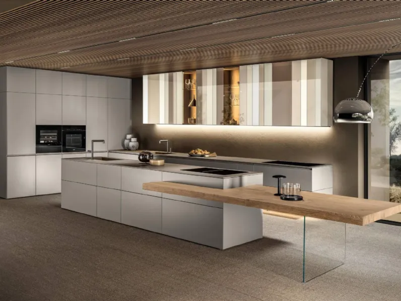 Cucina Design con isola NOW Project 2828 di Lago