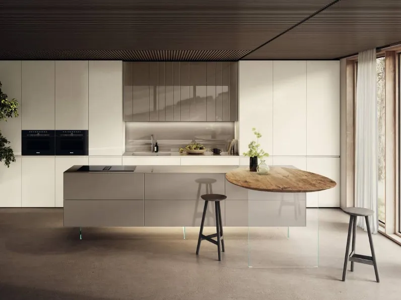 Cucina Design con isola NOW Project 2832 di Lago