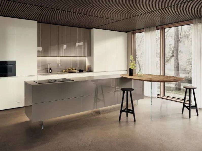 Cucina Design con isola NOW Project 2832 di Lago