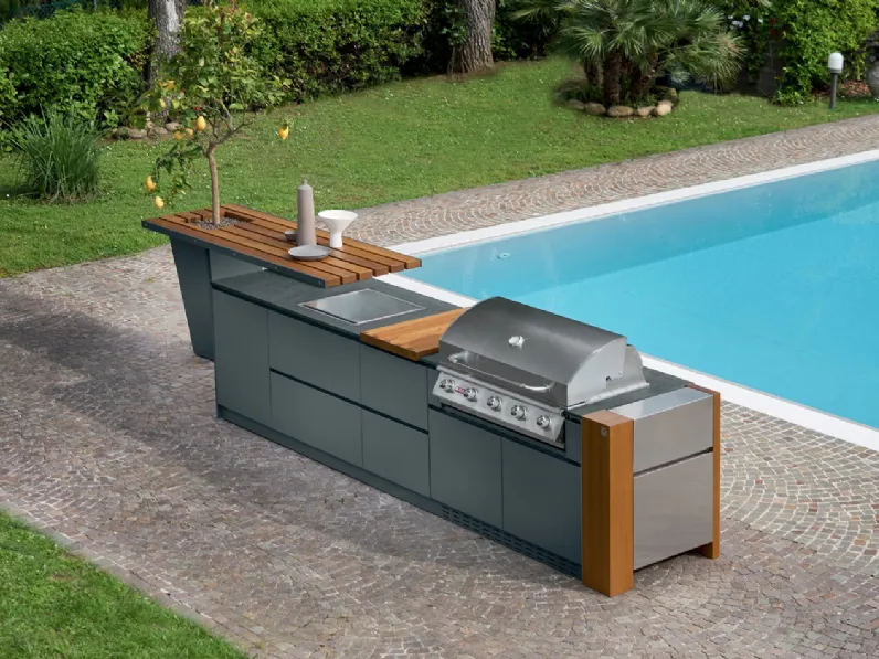 Cucina Design a isola Outdoor di Aster Cucine