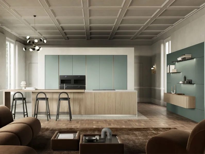 Cucina Design con isola Aroma 04 di Pedini