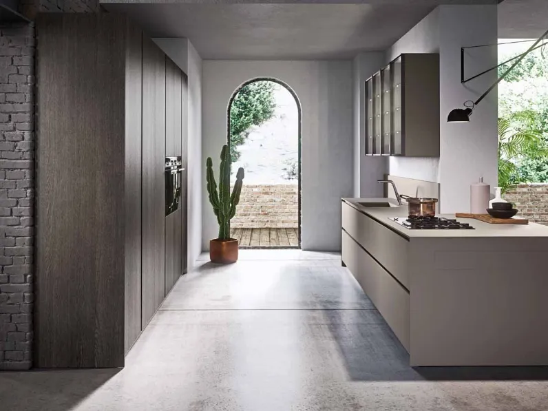 Cucina Design con penisola Moka 05 di Pedini