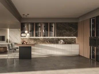 Cucina Design Pure Glam con penisola di Aster Cucine