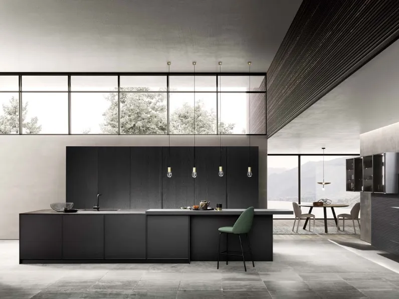 Cucina Design con isola Quadra 10 01 di Pedini