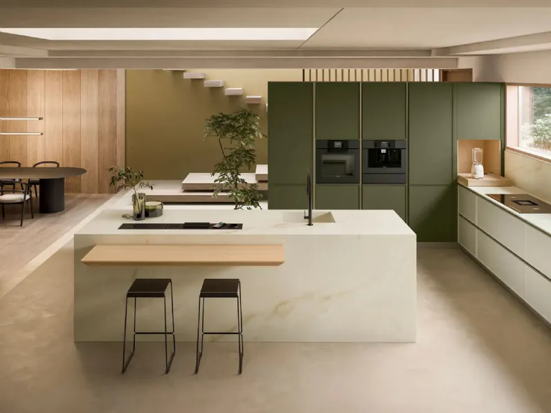 Cucina Design con isola Quadro Portrait 21 di Armony