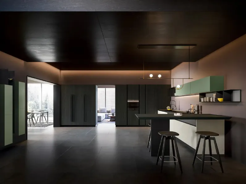 Cucina Design con penisola Rho Portrait 09 di Armony
