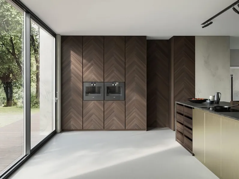 Cucina Design Ritmo Collection in legno e laccato di Mittel