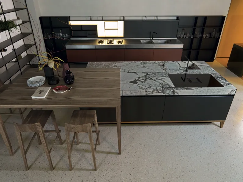 Cucina Design con isola Sei Project 5 di Euromobil