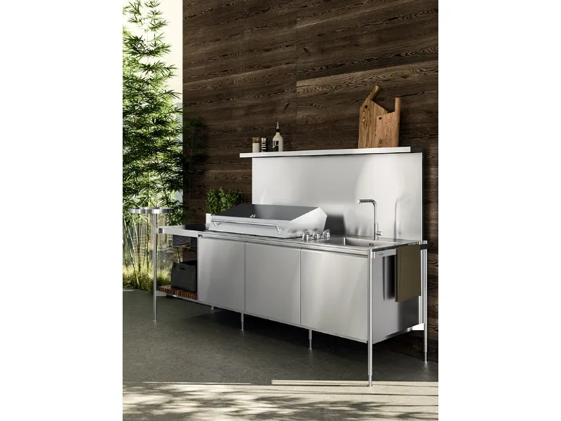 Cucina Design outdoor Solaria Lineare Monoblocco di Arrital