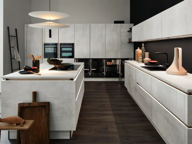 Cucina Design Stone Calcestruzzo Bianco di Nolte
