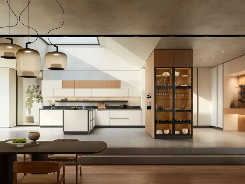 Cucina Design con penisola System Portrait 02 di Armony