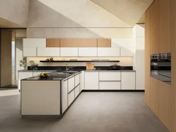 Cucina Design con penisola System Portrait 02 di Armony