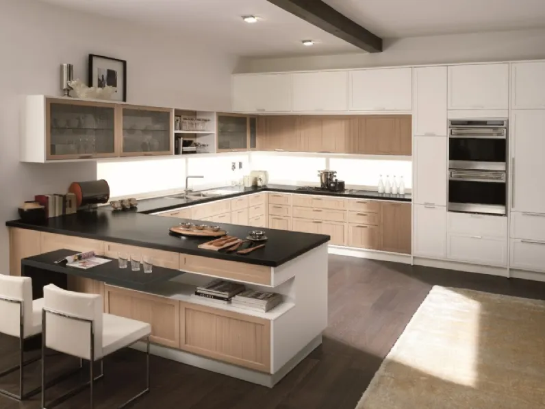Cucina Design con penisola Timeline di Aster Cucine