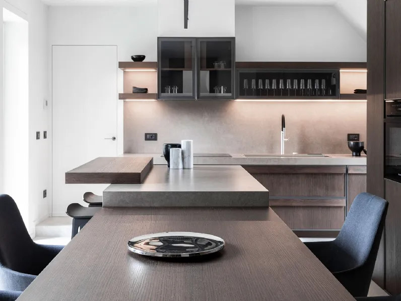 Cucina Design con penisola Avignon di TM Italia