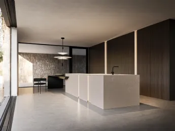 Modulnova ha sviluppato Vertical Gold Pearl, un nuovo top cucina che riprende le tendenze del design
