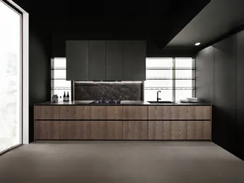 La Cucina Design Viva di Maistri, in abbinamento con il sistema Arka, definisce uno spazio cucina mo