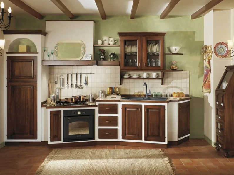 Cucina in Muratura Il Chiostro con anta in noce di Arca