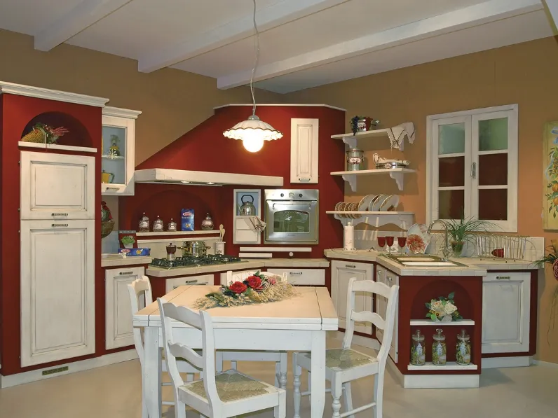 Cucina in Muratura Il Chiostro Rossa di Arca