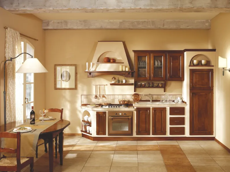 Cucina lineare in Muratura La Corte di Arca