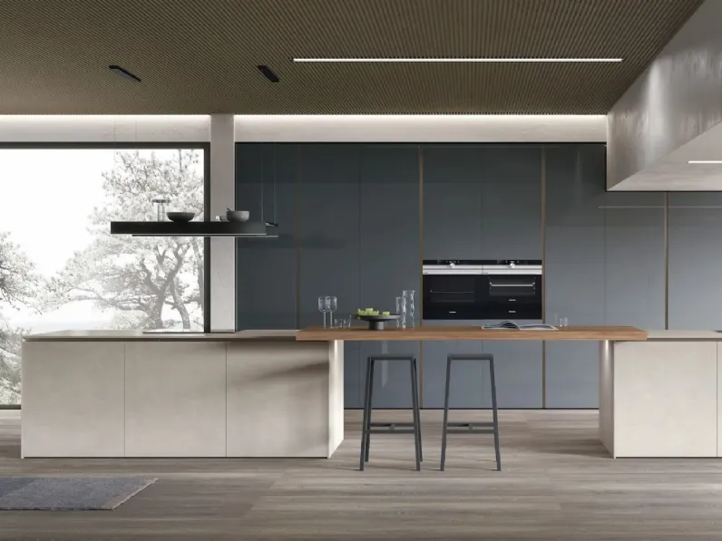 Cucina Moderna con doppia isola Aliant 04 di Stosa