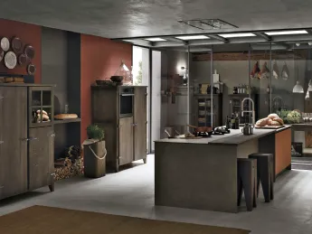 Cucina Moderna Aliant v9 con Isola HPL Siena di Stosa
