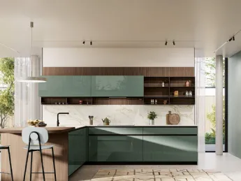 Cucina moderna con penisola Altea di Prima Cucine.