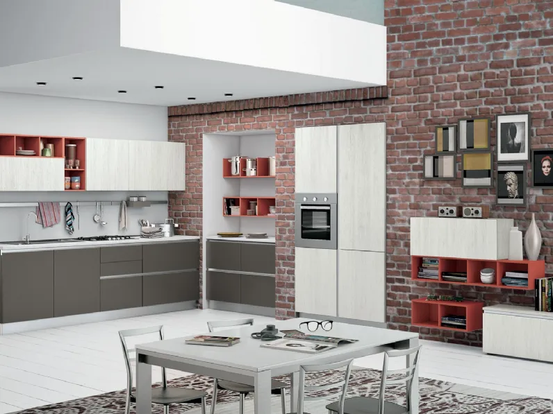 Cucina Moderna Ank angolare di Creo
