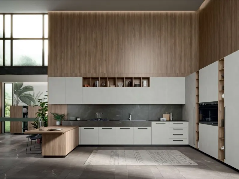 Cucina Moderna Area 22 Maniglia con penisola di Dibiesse