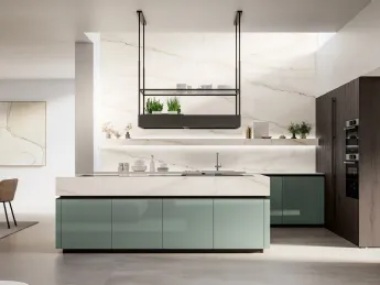 La cucina moderna Time 02 di Arredo3 offre un design essenziale e funzionale, perfetto per spazi con