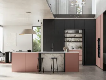 Cucina Time 04 di Arredo3: design moderno con isola centrale.