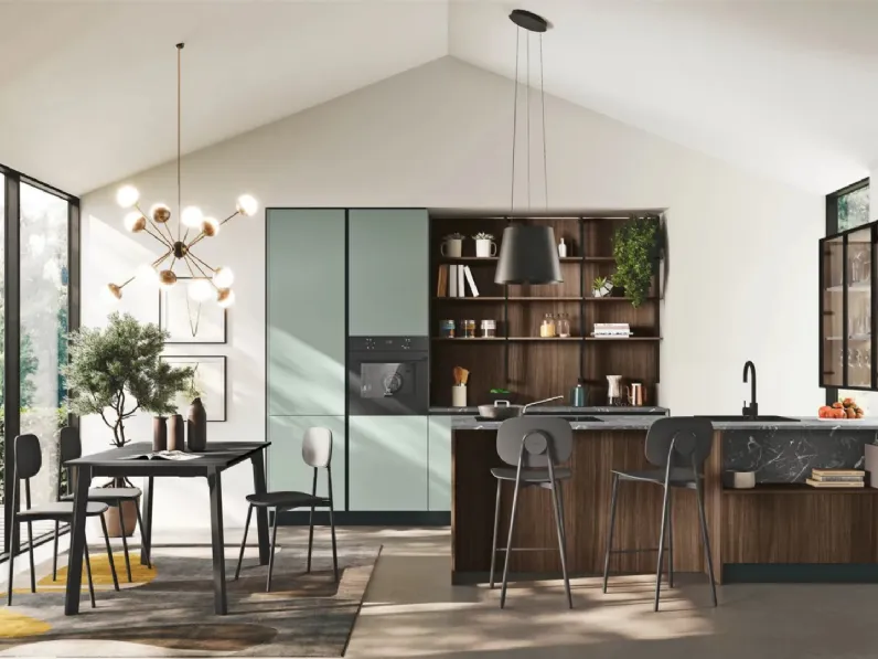 Cucina Moderna con penisola Art-Kaya 04 di Stosa