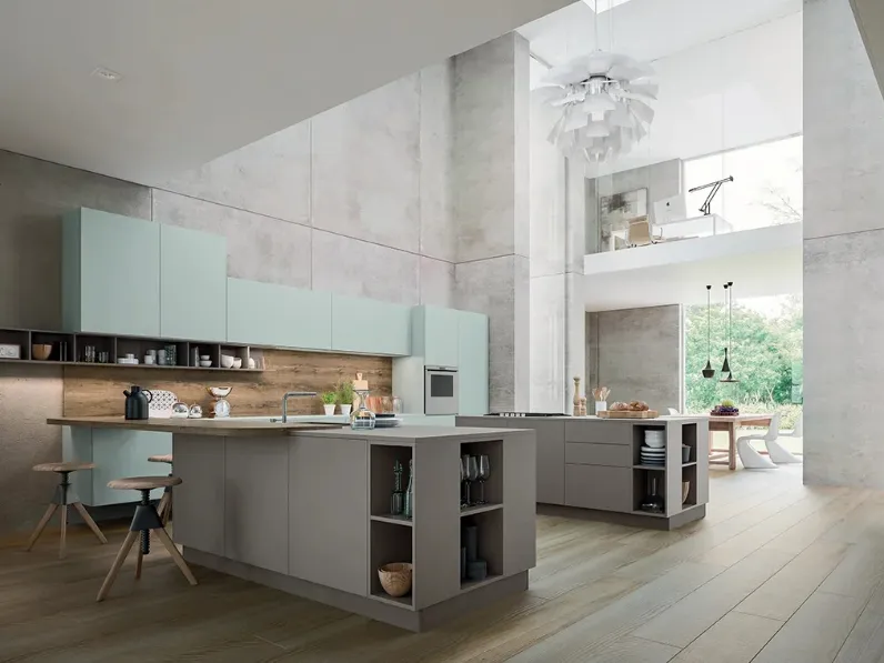 Cucina Moderna con isola e penisola SP-22 Moderno 14 di Astra