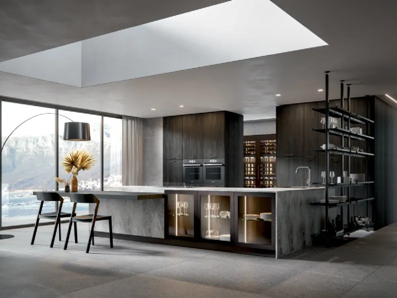 Cucina Moderna Aura con penisola di Home Cucine