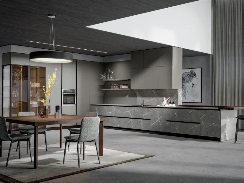 Cucina Moderna Aura con penisola di Home Cucine