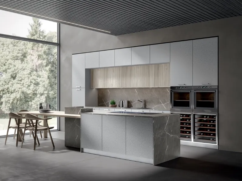 Cucina Moderna Aura con isola di Home Cucine